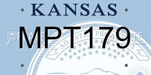 MPT179 Kansas License Plate