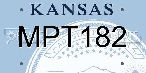 MPT182 Kansas License Plate