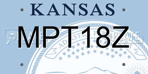 MPT18Z Kansas License Plate