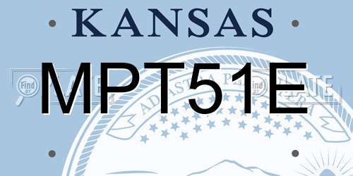 MPT51E Kansas License Plate