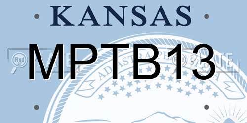 MPTB13 Kansas License Plate
