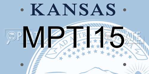 MPTI15 Kansas License Plate