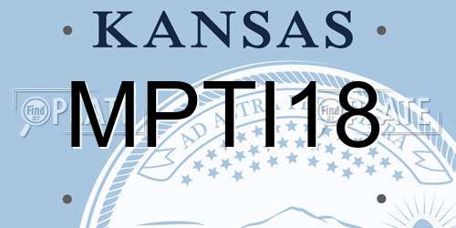 MPTI18 Kansas License Plate