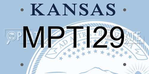 MPTI29 Kansas License Plate