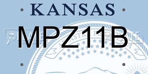 MPZ11B Kansas License Plate
