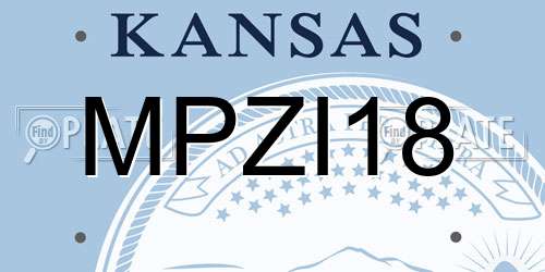 MPZI18 Kansas License Plate