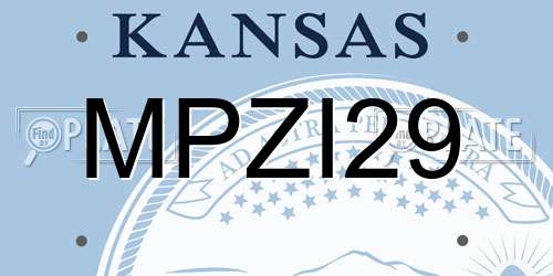 MPZI29 Kansas License Plate
