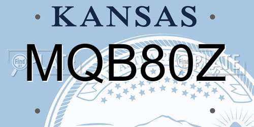 MQB80Z Kansas License Plate