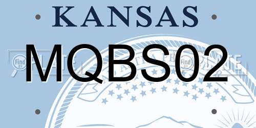 MQBS02 Kansas License Plate