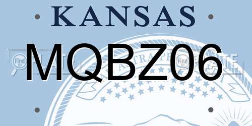 MQBZ06 Kansas License Plate
