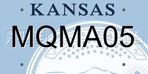 MQMA05 Kansas License Plate