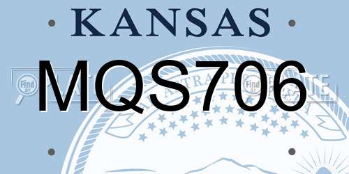 MQS706 Kansas License Plate