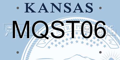 MQST06 Kansas License Plate