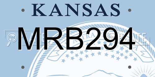 MRB294 Kansas License Plate