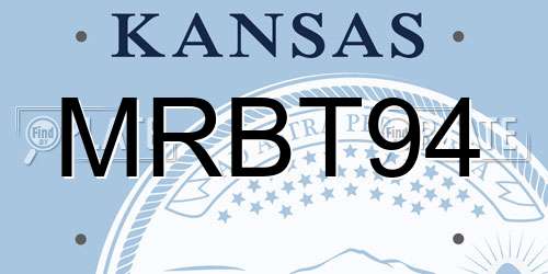 MRBT94 Kansas License Plate