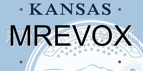 MREVOX Kansas License Plate