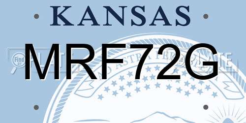 MRF72G Kansas License Plate
