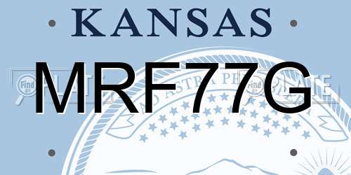 MRF77G Kansas License Plate