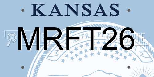 MRFT26 Kansas License Plate