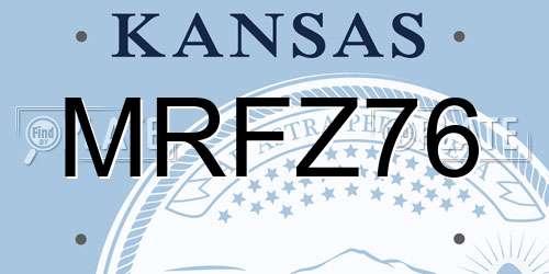 MRFZ76 Kansas License Plate