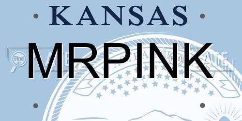 MRPINK Kansas License Plate