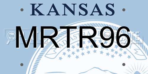 MRTR96 Kansas License Plate
