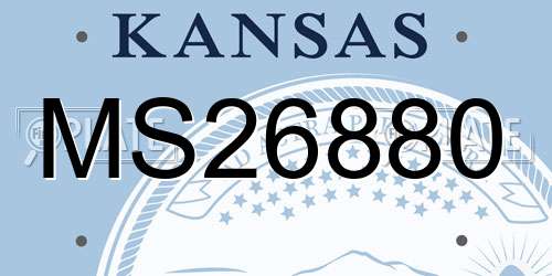 MS26880 Kansas License Plate