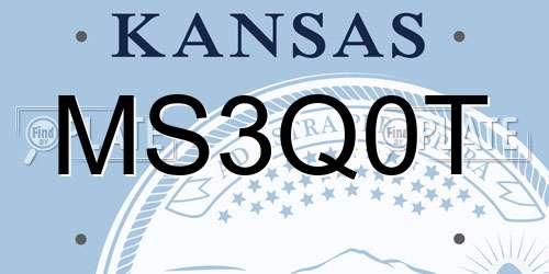MS3Q0T Kansas License Plate