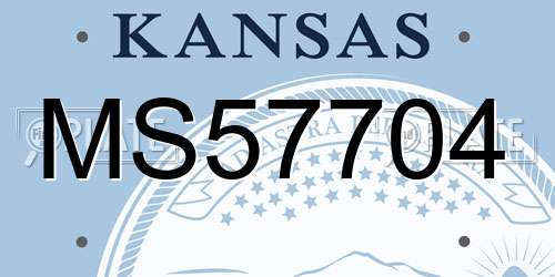MS57704 Kansas License Plate