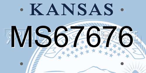 MS67676 Kansas License Plate