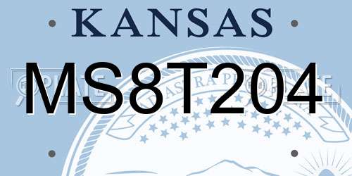 MS8T204 Kansas License Plate