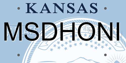 MSDHONI Kansas License Plate