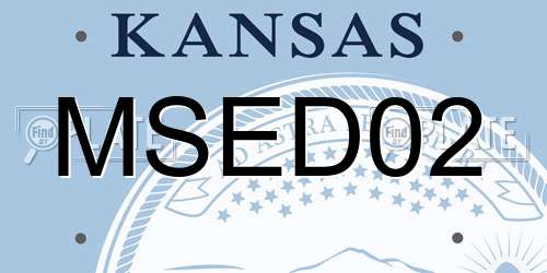 MSED02 Kansas License Plate