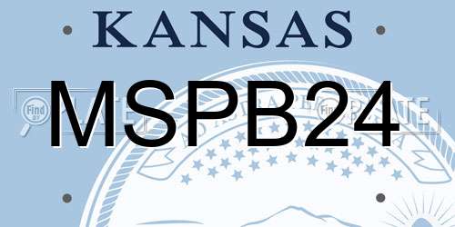 MSPB24 Kansas License Plate
