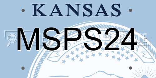 MSPS24 Kansas License Plate