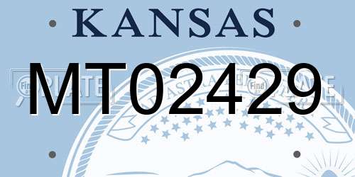 MT02429 Kansas License Plate