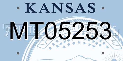 MT05253 Kansas License Plate