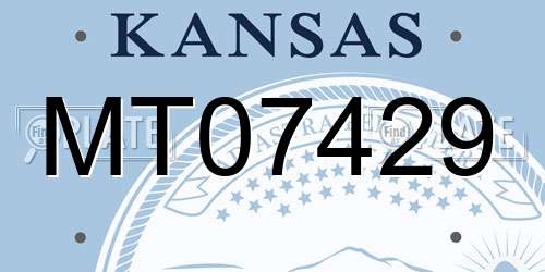 MT07429 Kansas License Plate