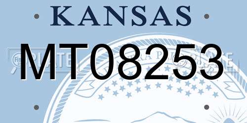 MT08253 Kansas License Plate