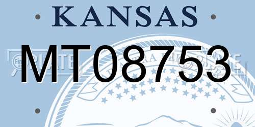 MT08753 Kansas License Plate