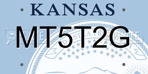 MT5T2G Kansas License Plate