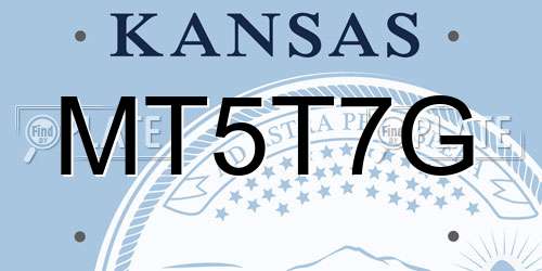 MT5T7G Kansas License Plate