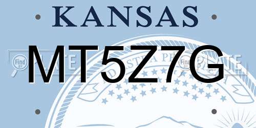 MT5Z7G Kansas License Plate