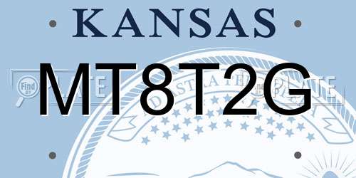 MT8T2G Kansas License Plate