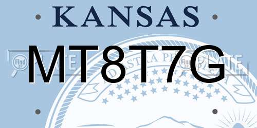 MT8T7G Kansas License Plate