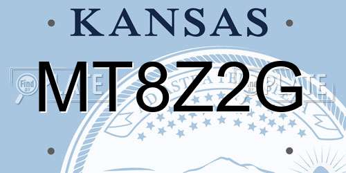 MT8Z2G Kansas License Plate
