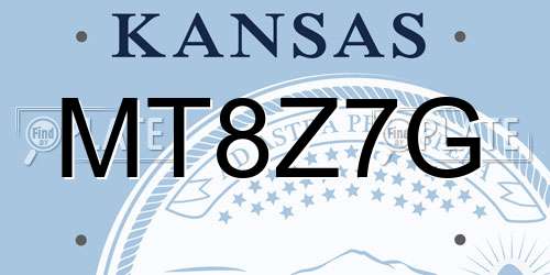 MT8Z7G Kansas License Plate