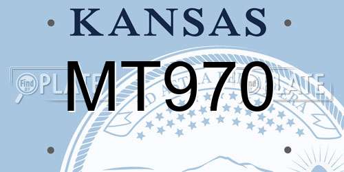 MT970 Kansas License Plate