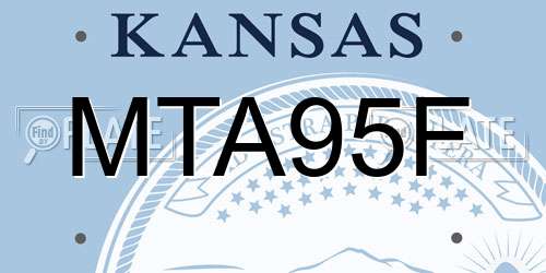 MTA95F Kansas License Plate