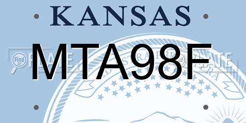 MTA98F Kansas License Plate